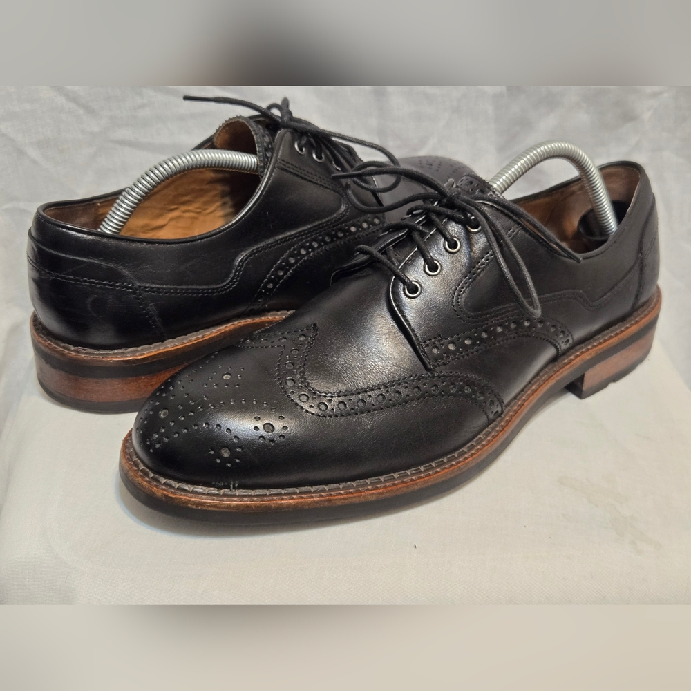 Johnston & Murphy Mens 27-1721 Fullerton Wing Tip Calfskin Shoes Size 9 M